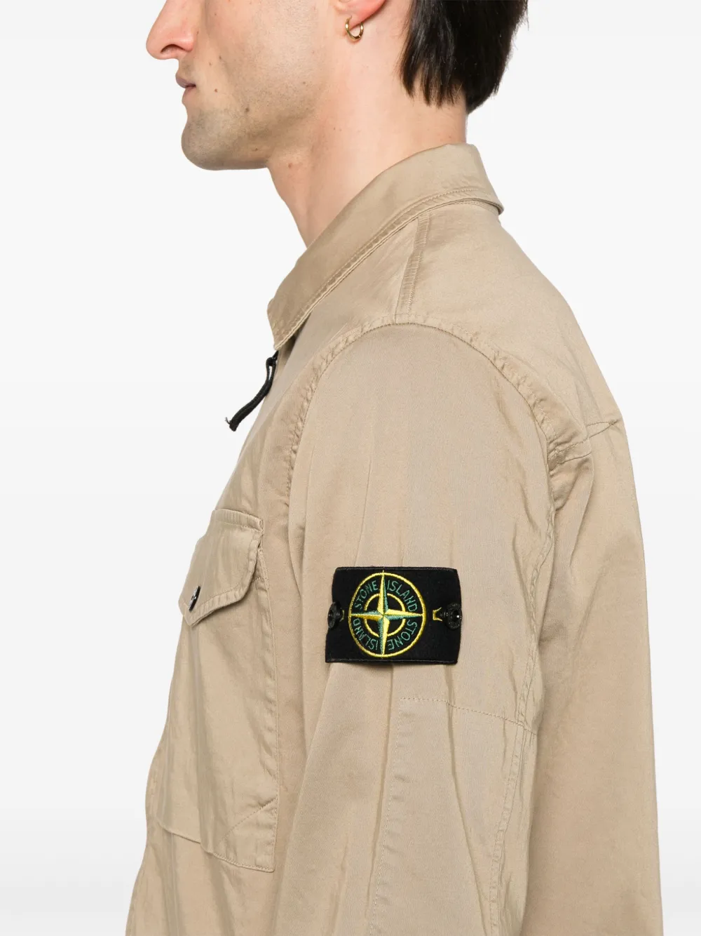 Stone Island Giacca-camicia con applicazione Compass | Image 5