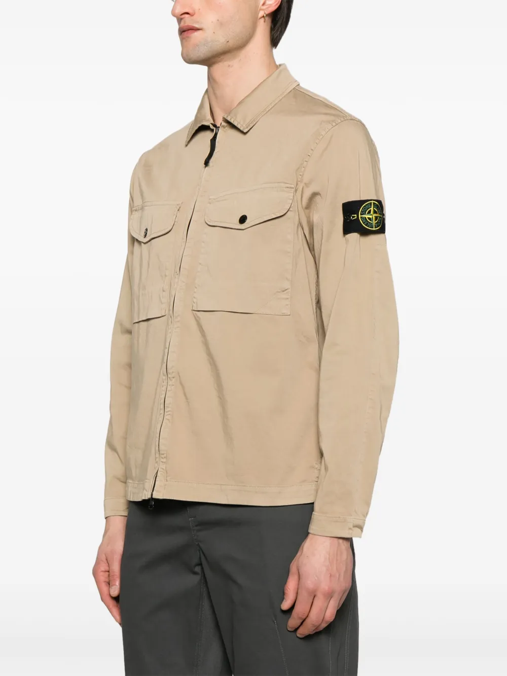 Stone Island Giacca-camicia con applicazione Compass | Giacche | Image 3