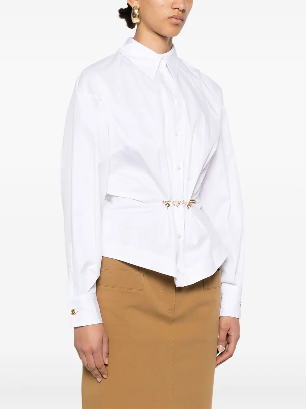 Elisabetta Franchi Gestreept blouse Wit