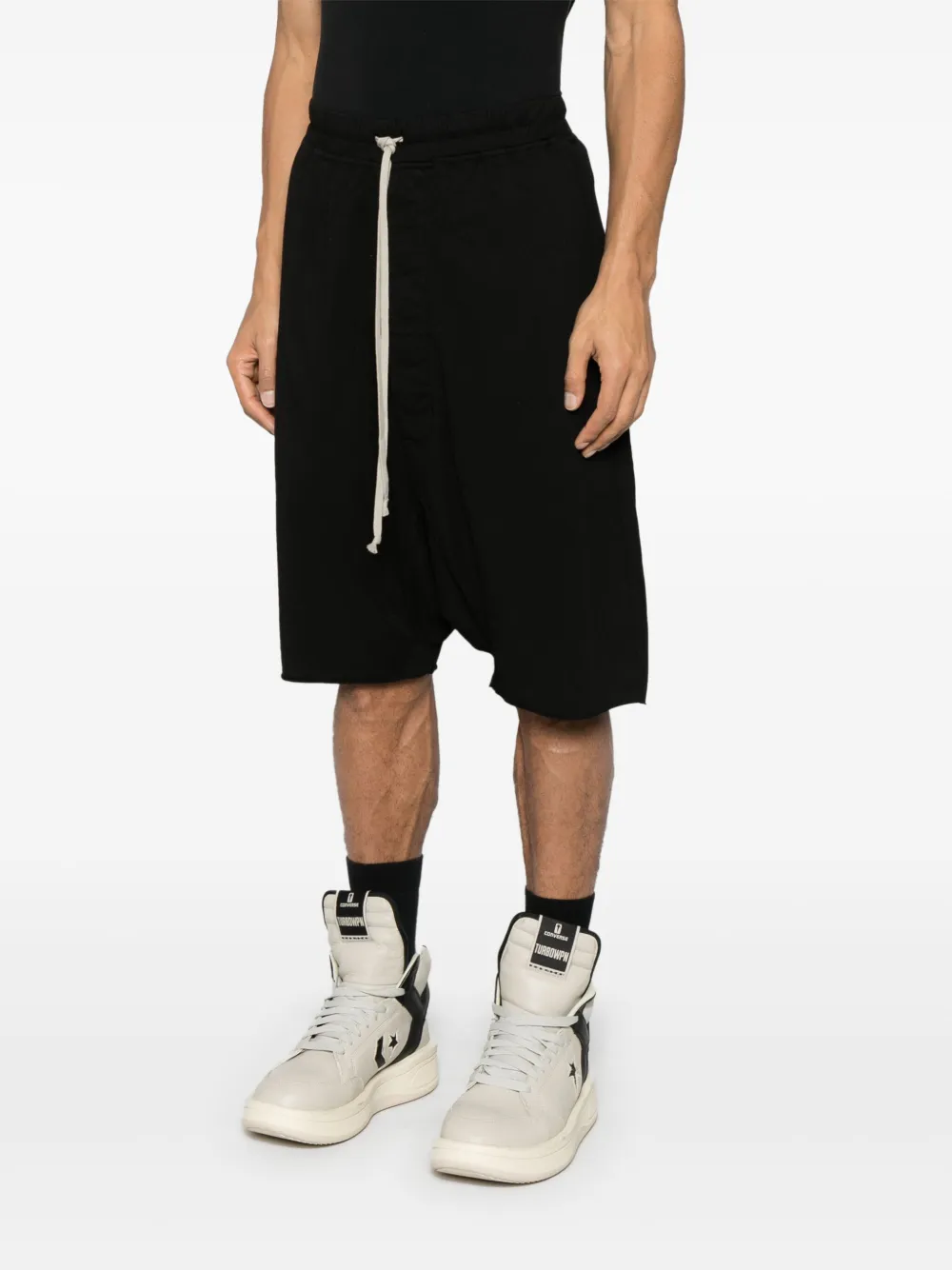 Shop Rick Owens Drkshdw Drawstring Pods Shorts In Black