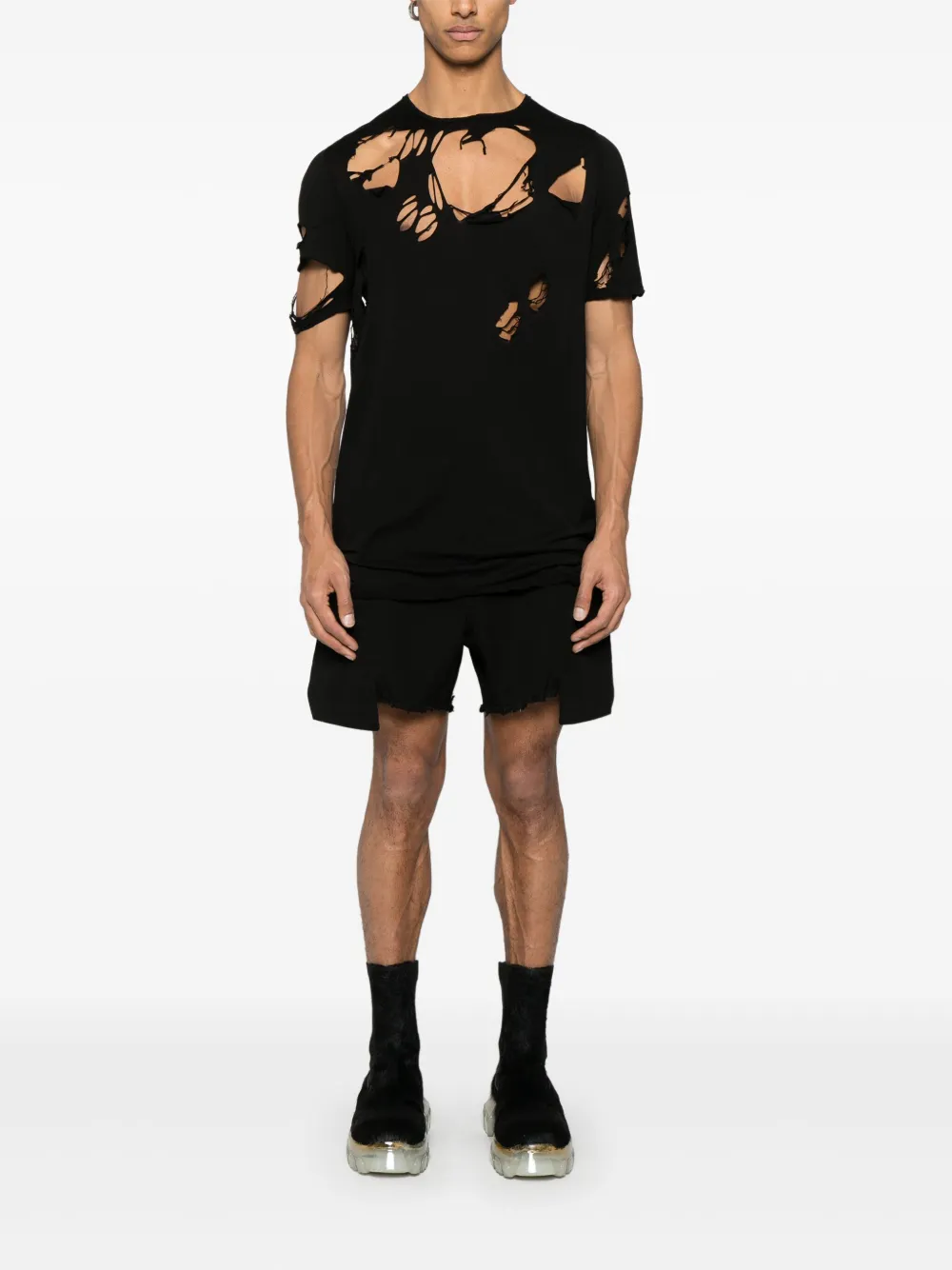 Rick Owens DRKSHDW T-shirt met print - Zwart