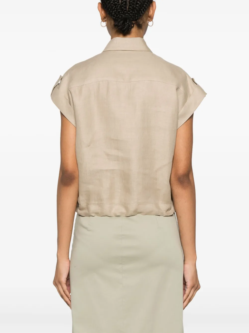 Peserico Linnen blouse Beige