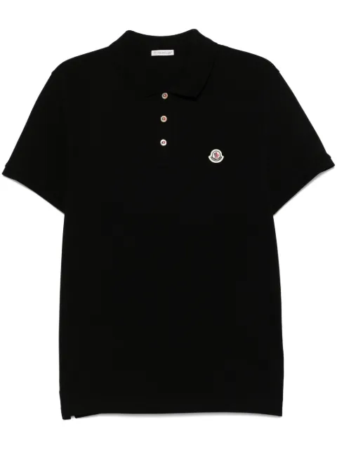 Moncler logo-patch cotton polo shirt
