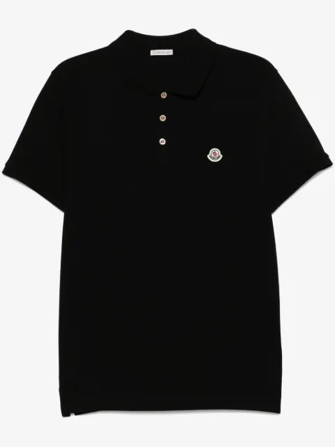 Moncler logo-patch cotton polo shirt