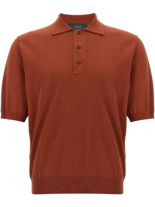 Zanone polo en coton - Marron - Zanone - Modalova