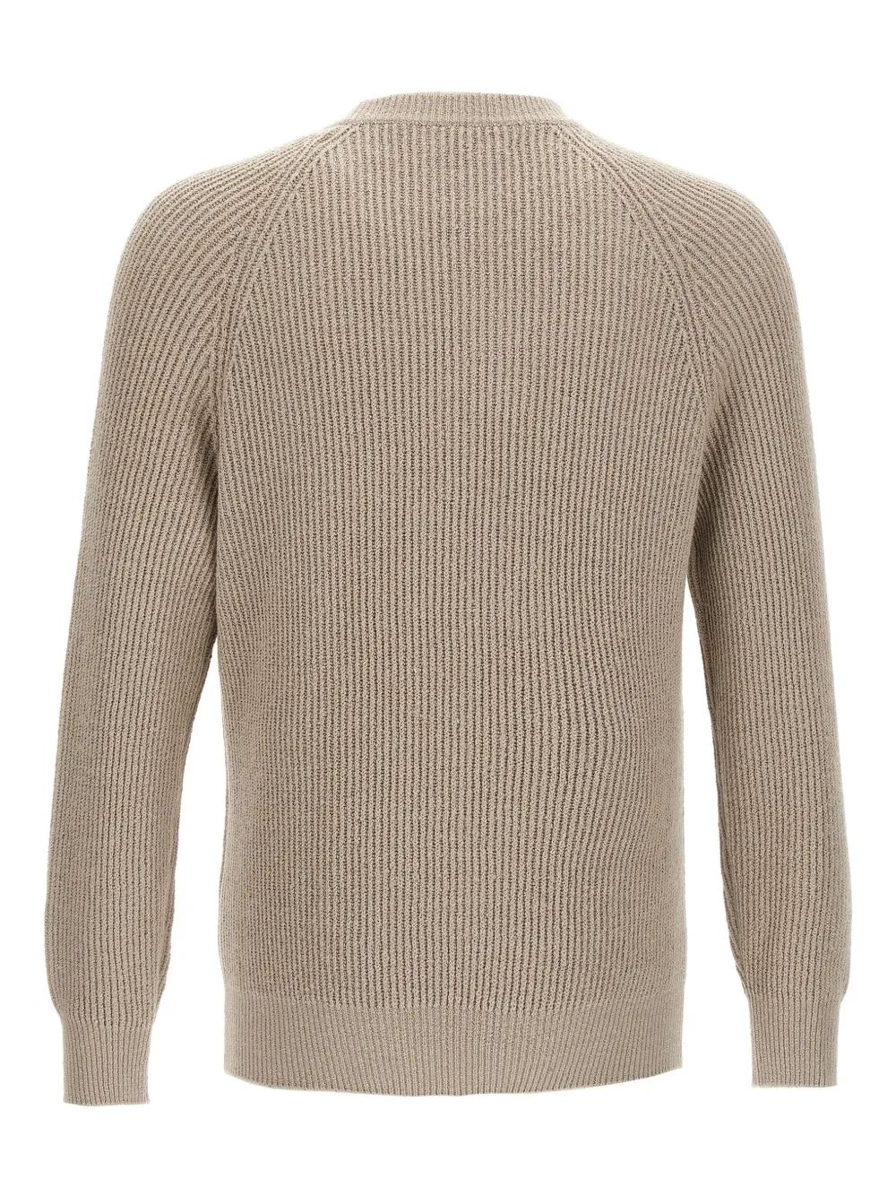 Brunello Cucinelli ribbed-knit cotton sweater - Beige