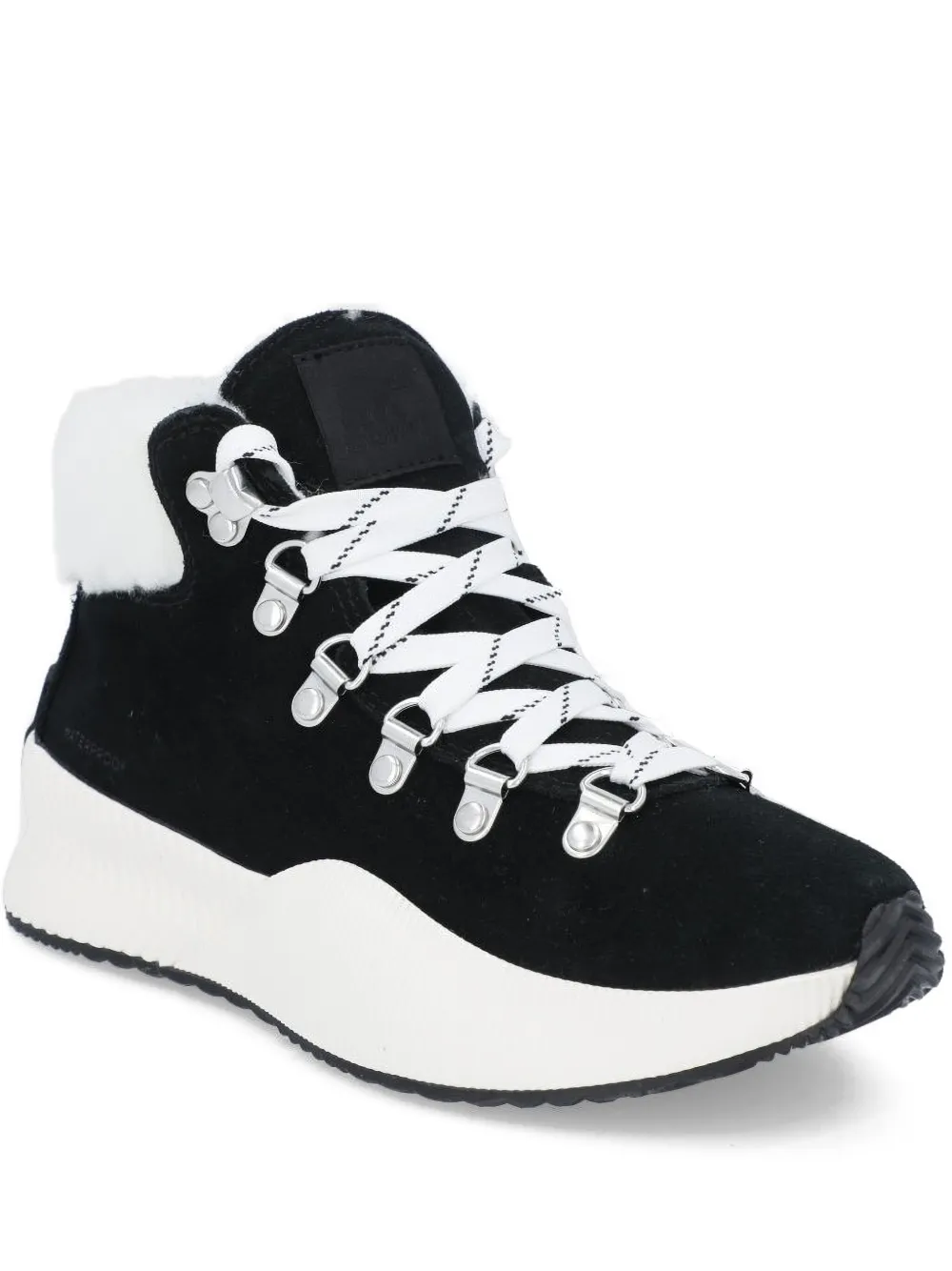 SOREL lace-up shearling-lined ankle boots Black