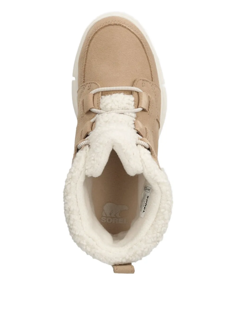 Sorel Lace-up Fleece-lined Boots In Neutral