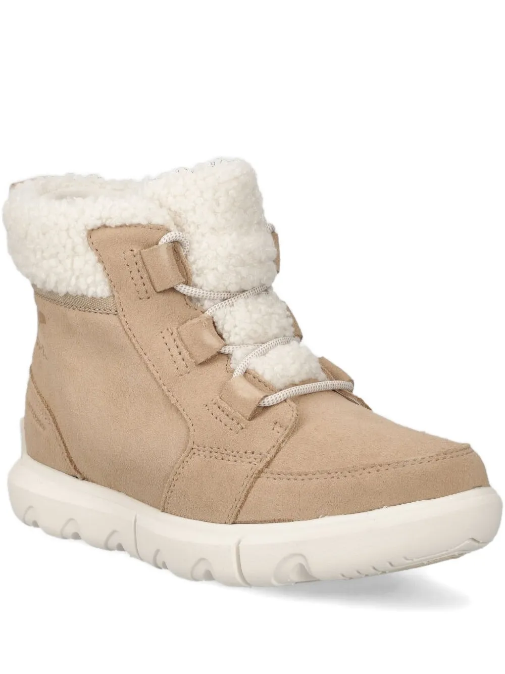 Sorel Lace-up Fleece-lined Boots In Neutral