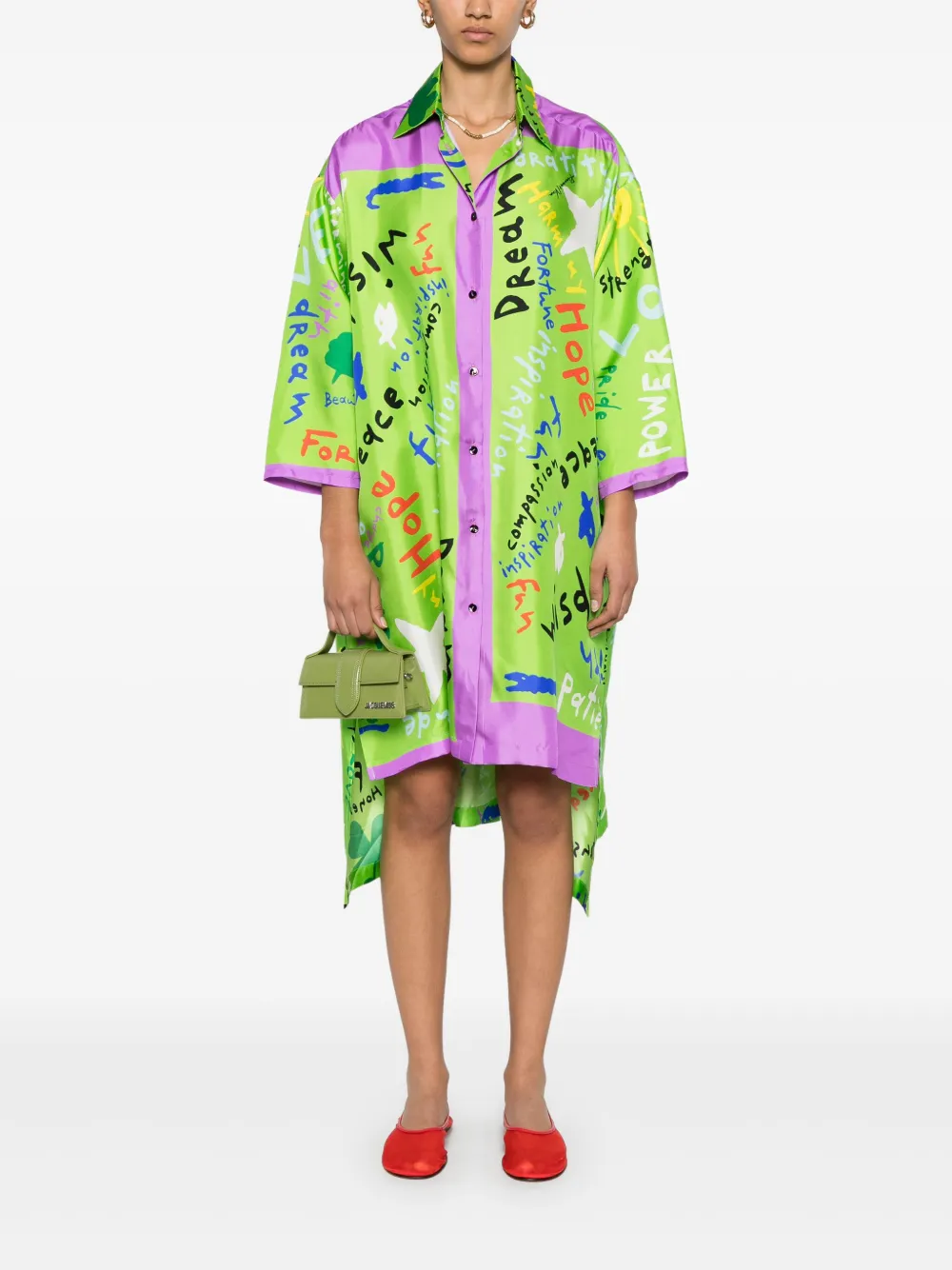 Rianna + Nina Midi-jurk met print - Groen