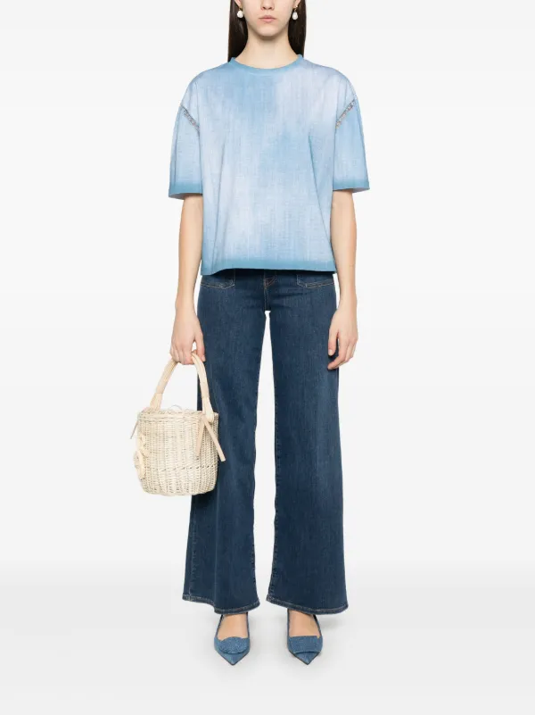 Ermanno Scervino デニムプリント Tシャツ | ブルー | FARFETCH JP