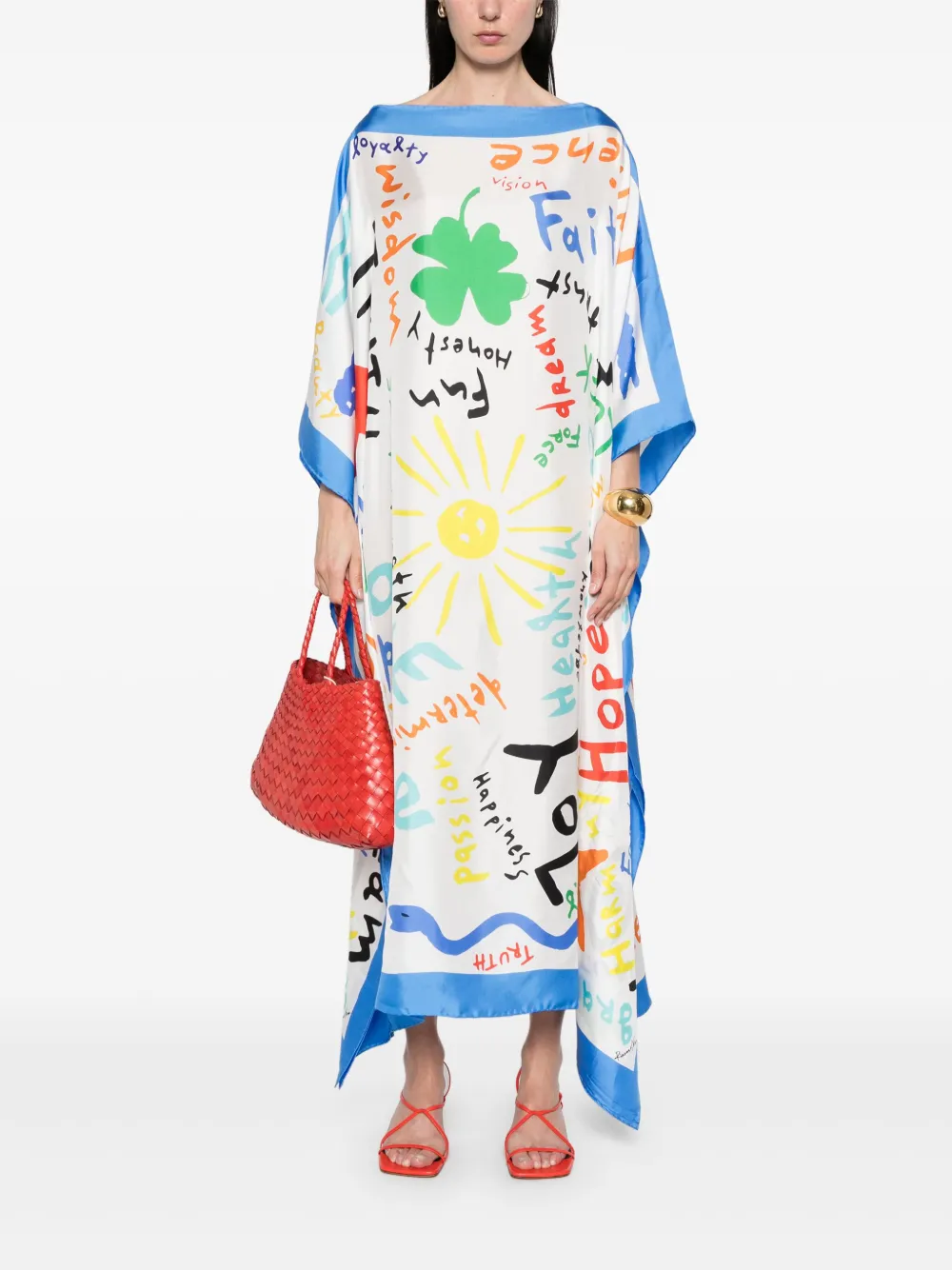 Rianna + Nina printed maxi dress - Wit