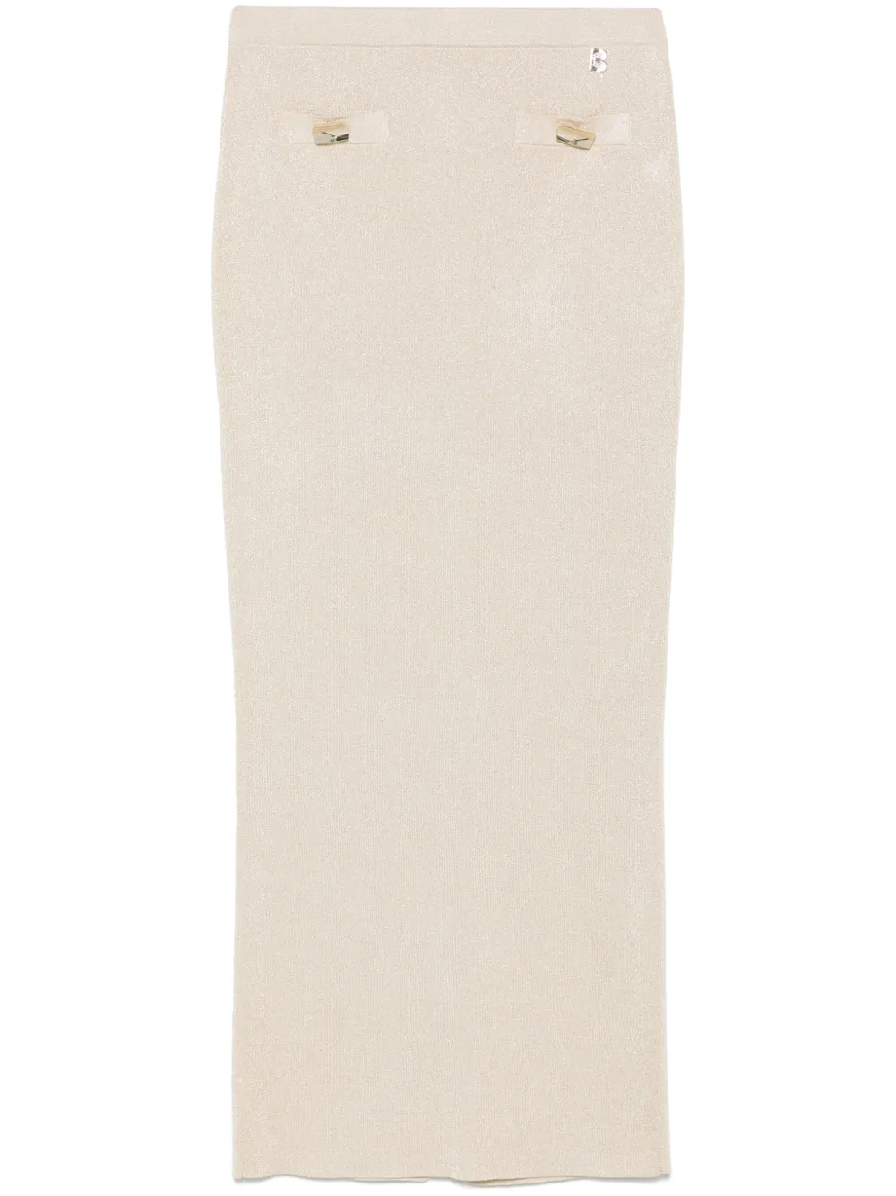 Blugirl Lamé midi-rok Beige