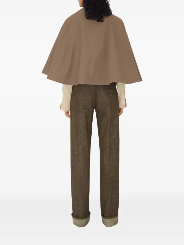ポンチョ・ケープ Burberry Twill Cropped Cape Burberry twill-weave Cape | Brown | FARFETCH AO