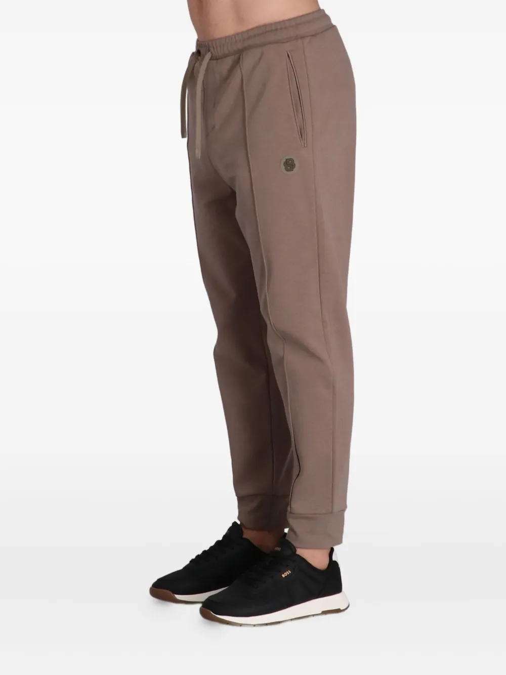 Hugo Boss Drawstring Track Pants In Brown