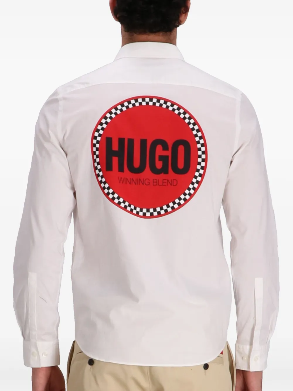 HUGO Overhemd met logoprint Wit