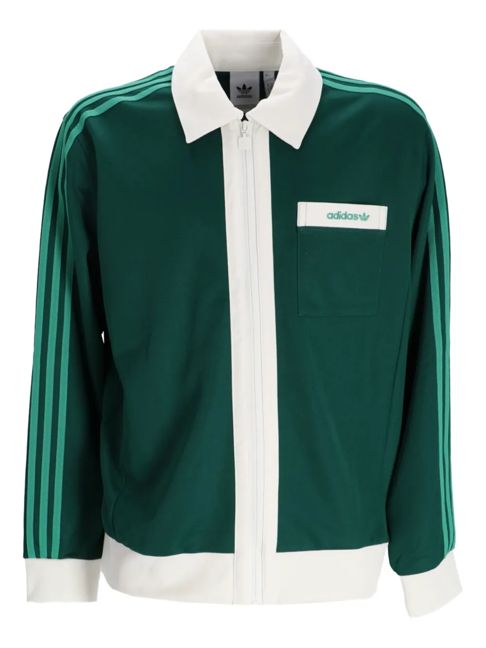 adidas logo-embroidered track jacket | Green | Image 1