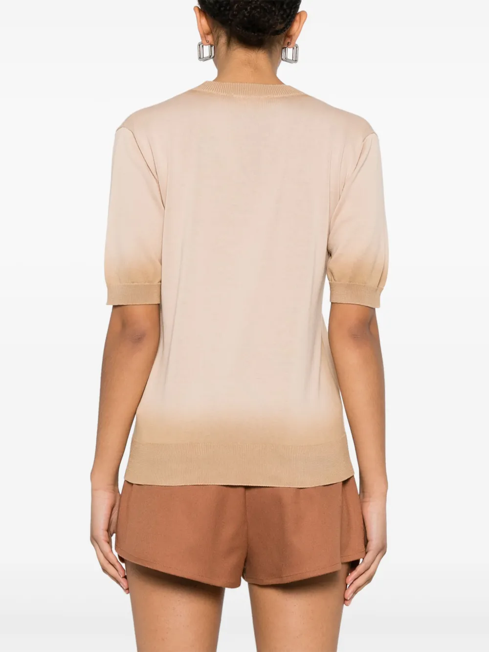 Fabiana Filippi Fijngebreid T-shirt Beige