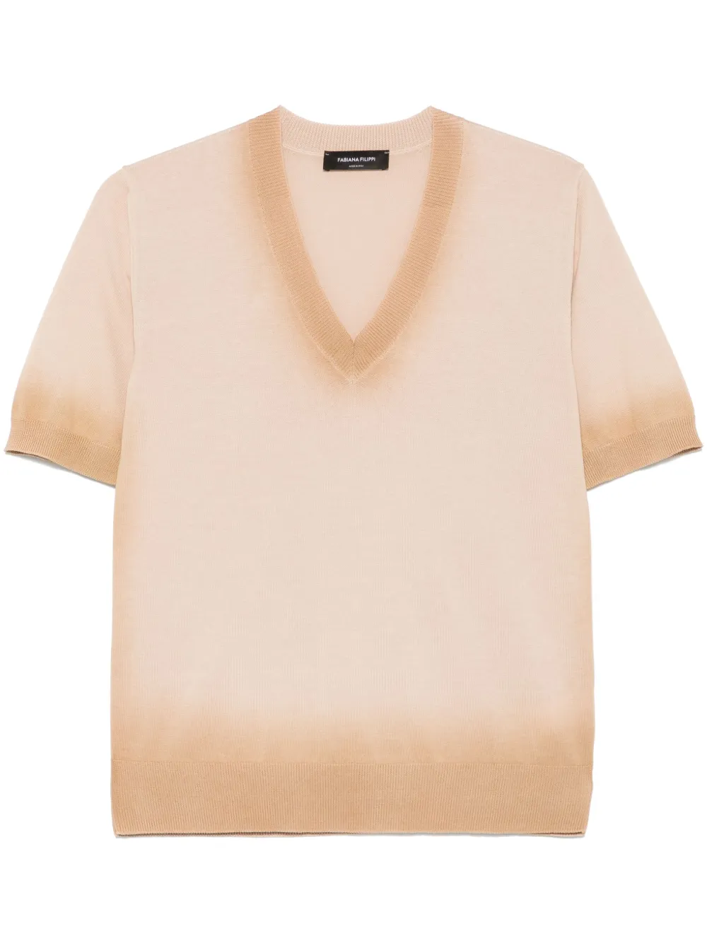 Fabiana Filippi Fijngebreid T-shirt Beige