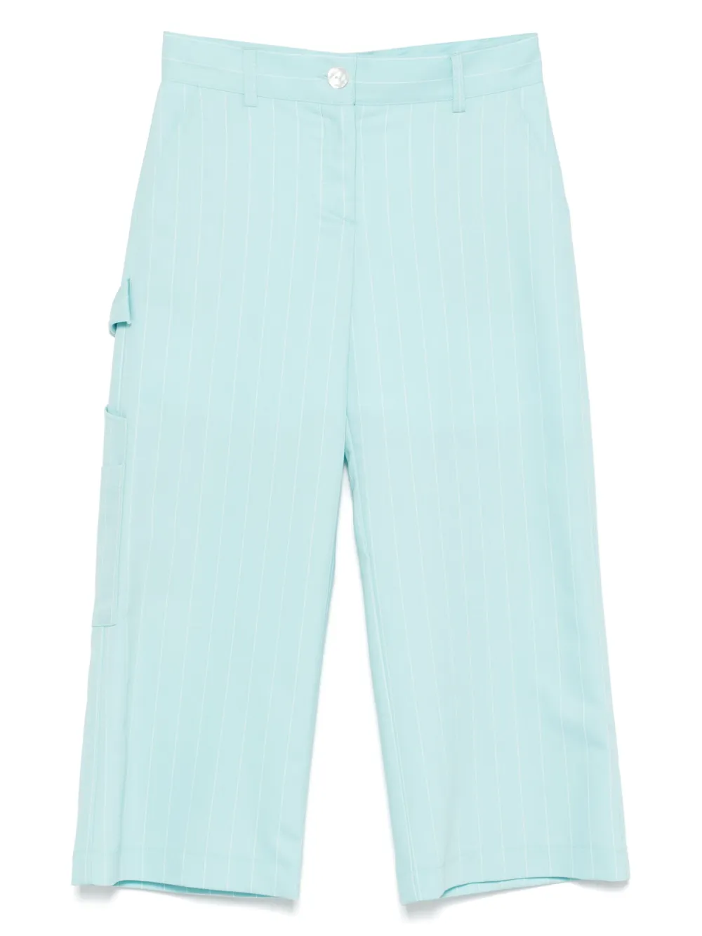 MSGM Kids Broek met krijtstreep Blauw