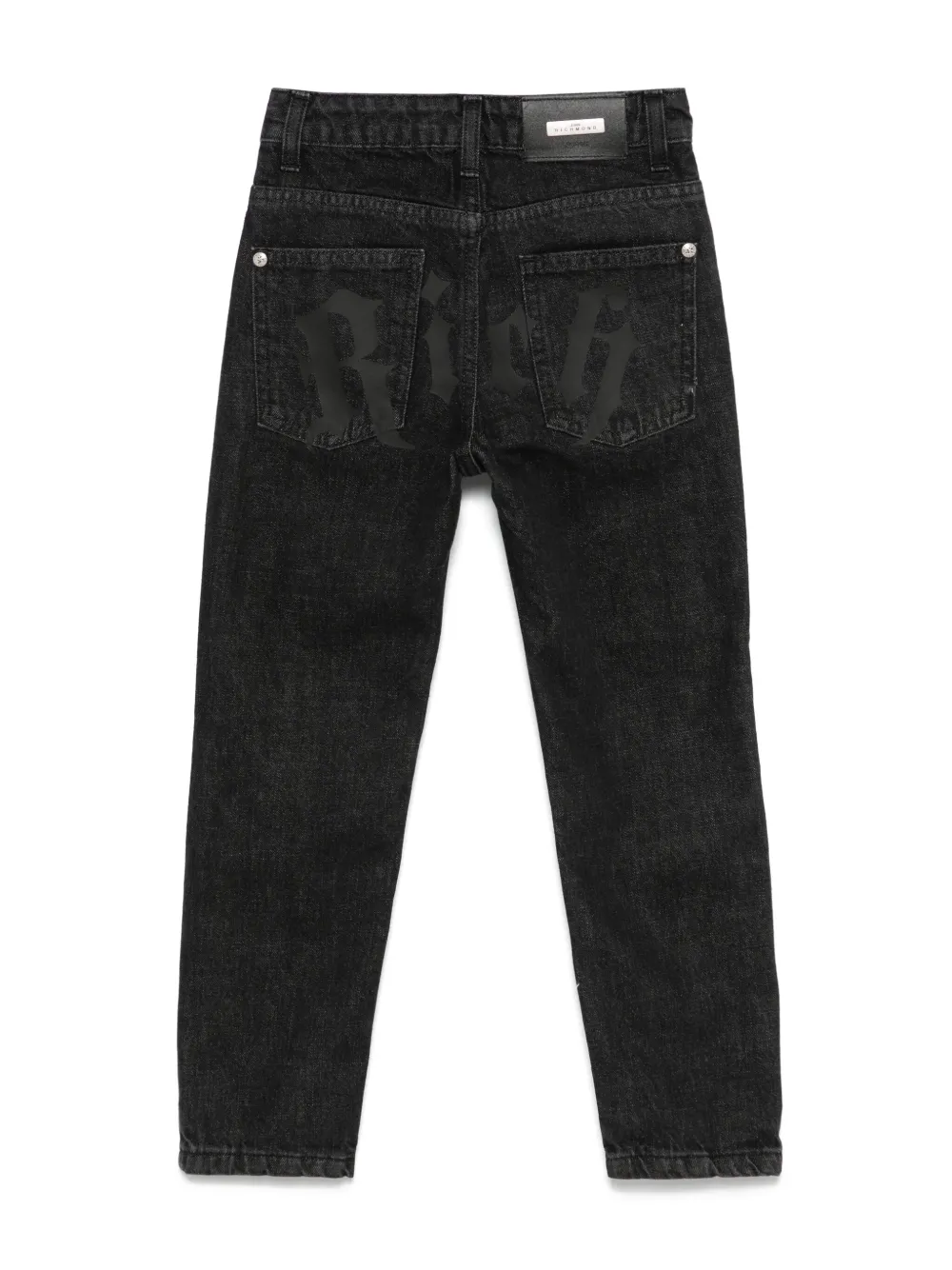 John Richmond Junior distressed straight-leg jeans - Zwart