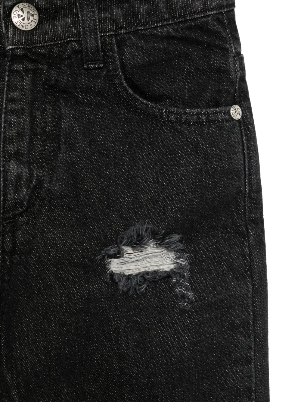 John Richmond Junior Gerafelde jeans Zwart