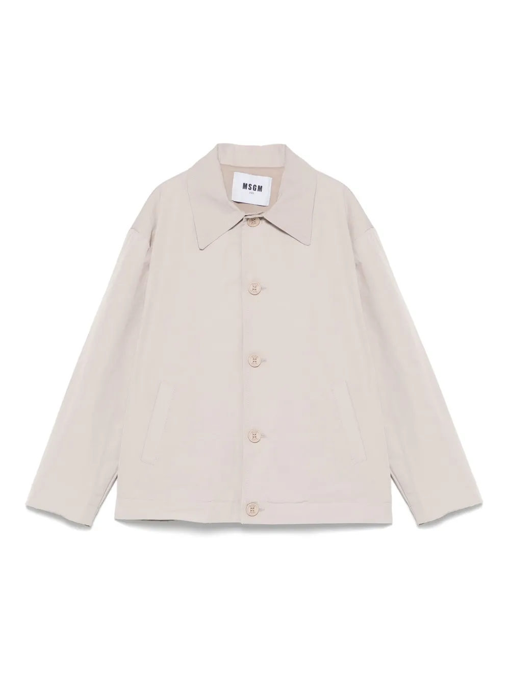 MSGM Kids logo-print jacket | Grey | Image 1