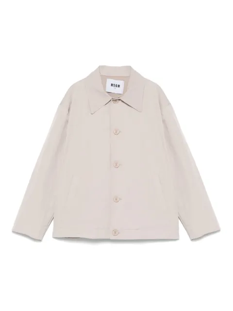 MSGM Kids chamarra con logo estampado