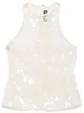 David Koma sequin-embellished tank top - Neutrals