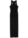 David Koma fringed midi dress - Black