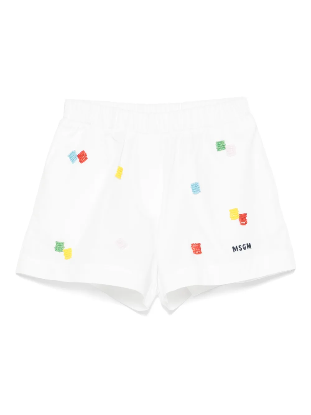 MSGM Kids Shorts verfraaid met kralen Wit