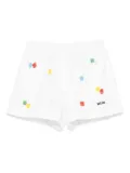 MSGM Kids bead-embellished shorts - White