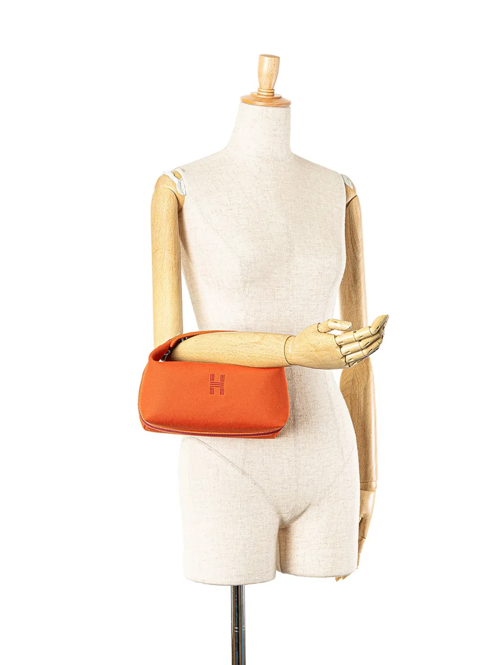 Hermès Pre-Owned 2020-2024 Small Toile Bride A Brac vanity bag - Oranje