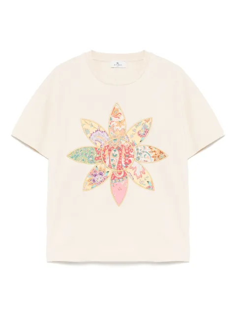 ETRO KIDS floral-patch T-shirt