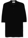 Lardini waffle-knit polo shirt - Black