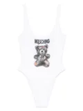 Moschino Teddy Bear-print swimsuit - White