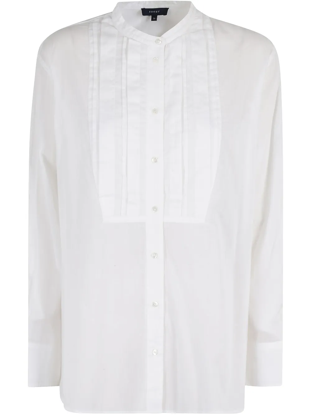 pleat-panel detailing shirt