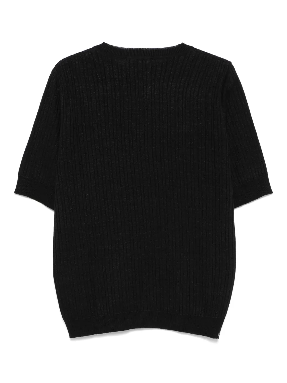 Lardini ribbed T-shirt - Zwart