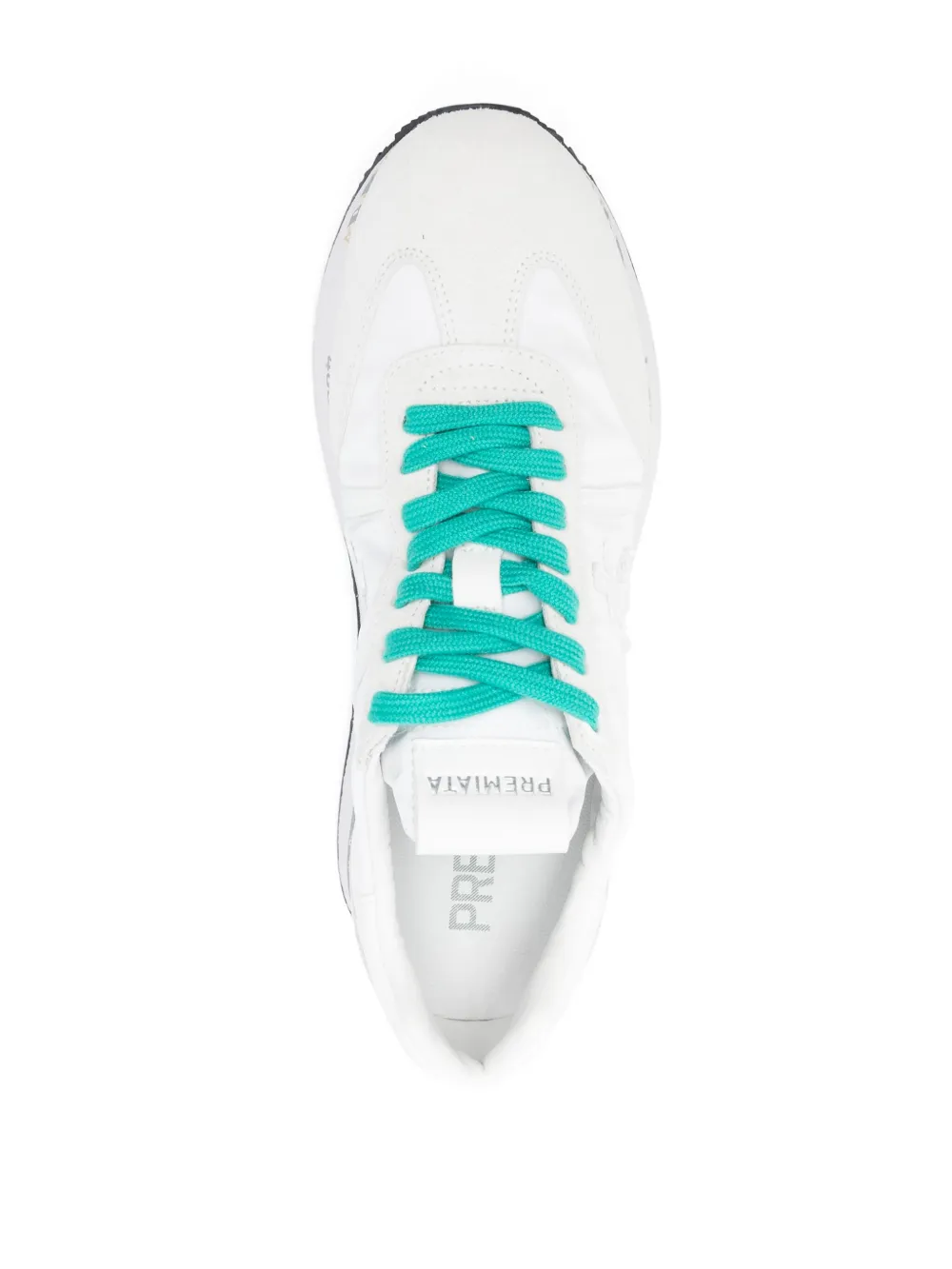 Premiata Conny Sneakers In White Suede And Fabric In White