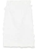 MSGM appliqué-detail midi skirt - White