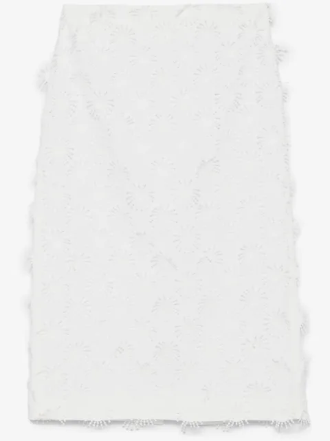MSGM appliqué-detail midi skirt