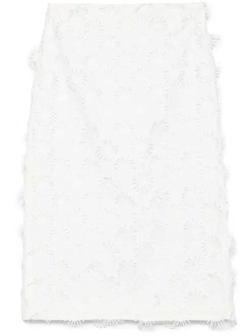 Jupe mi-longue à appliqués - MSGM - Modalova