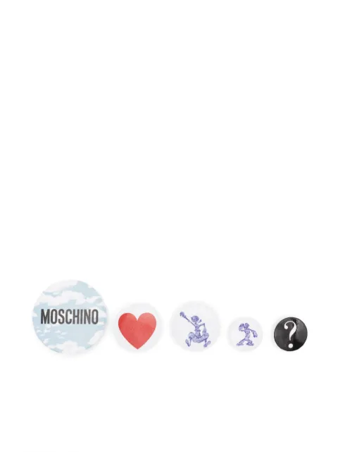 Moschino logo-motif pin set (set of five)