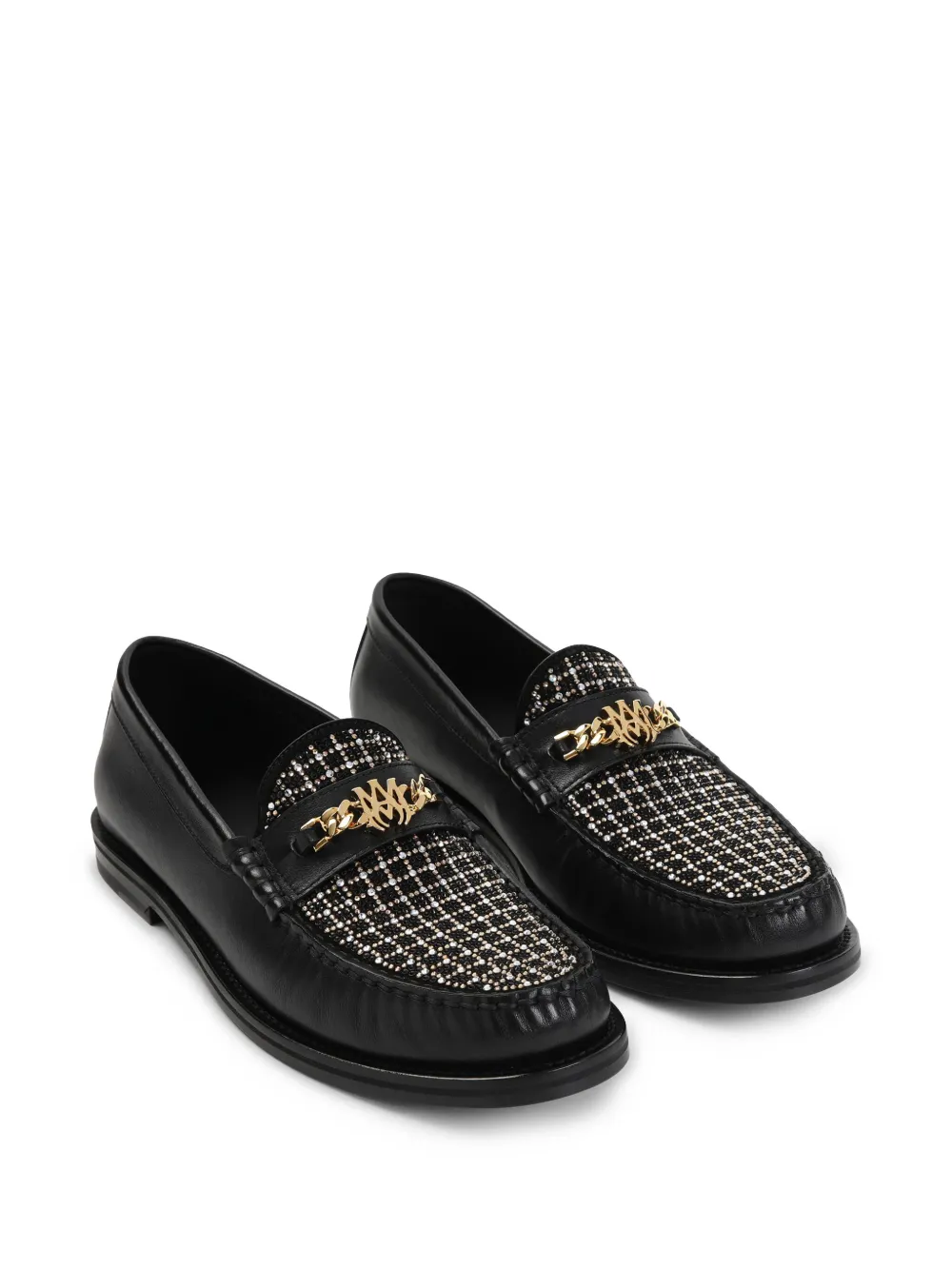 AMIRI embroidered panel loafers - Zwart