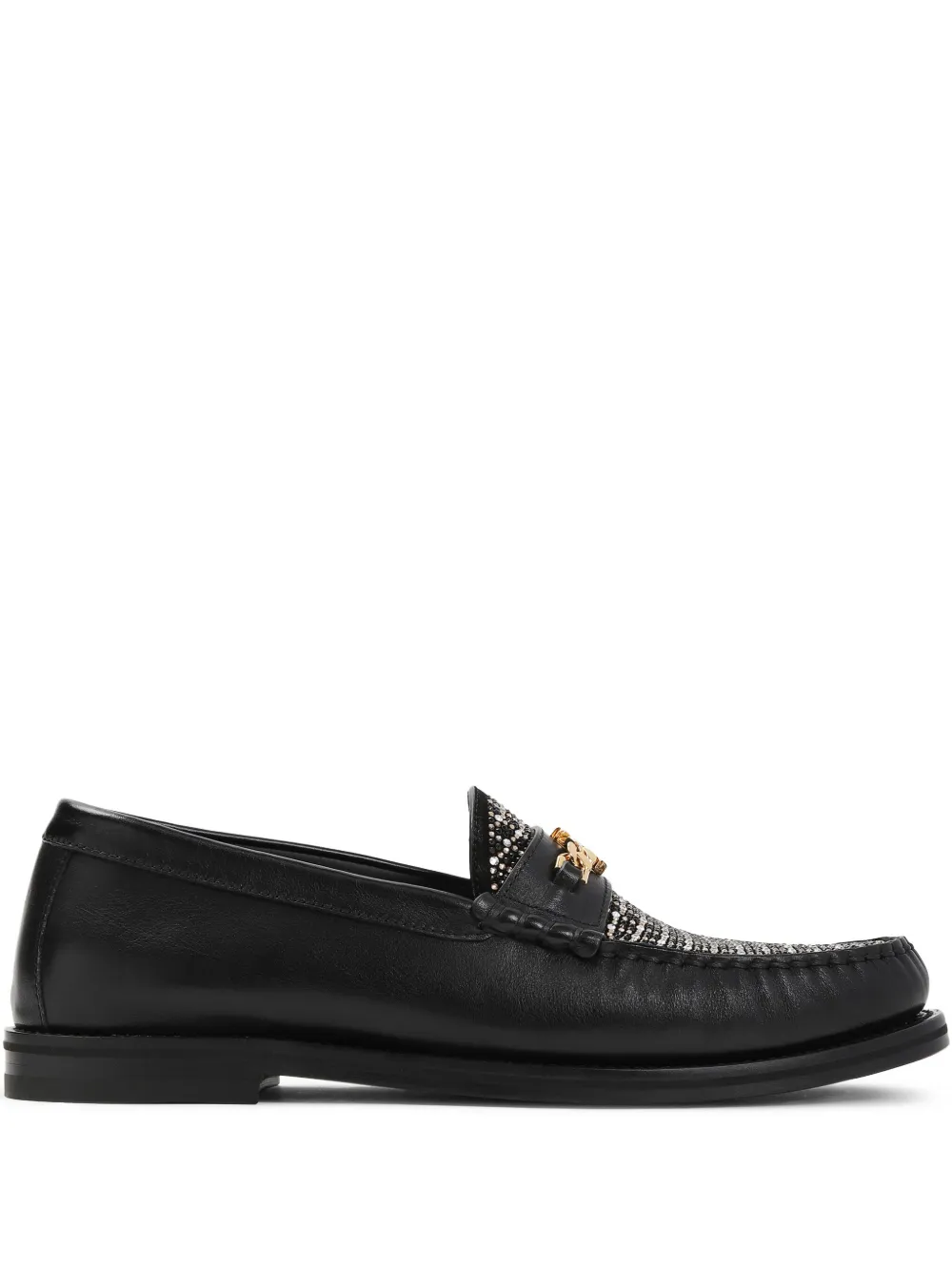 embroidered panel loafers