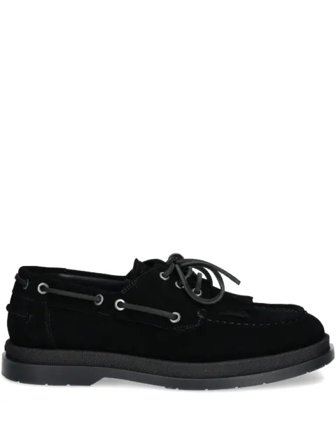 HUGO fringe-detail suede loafers 