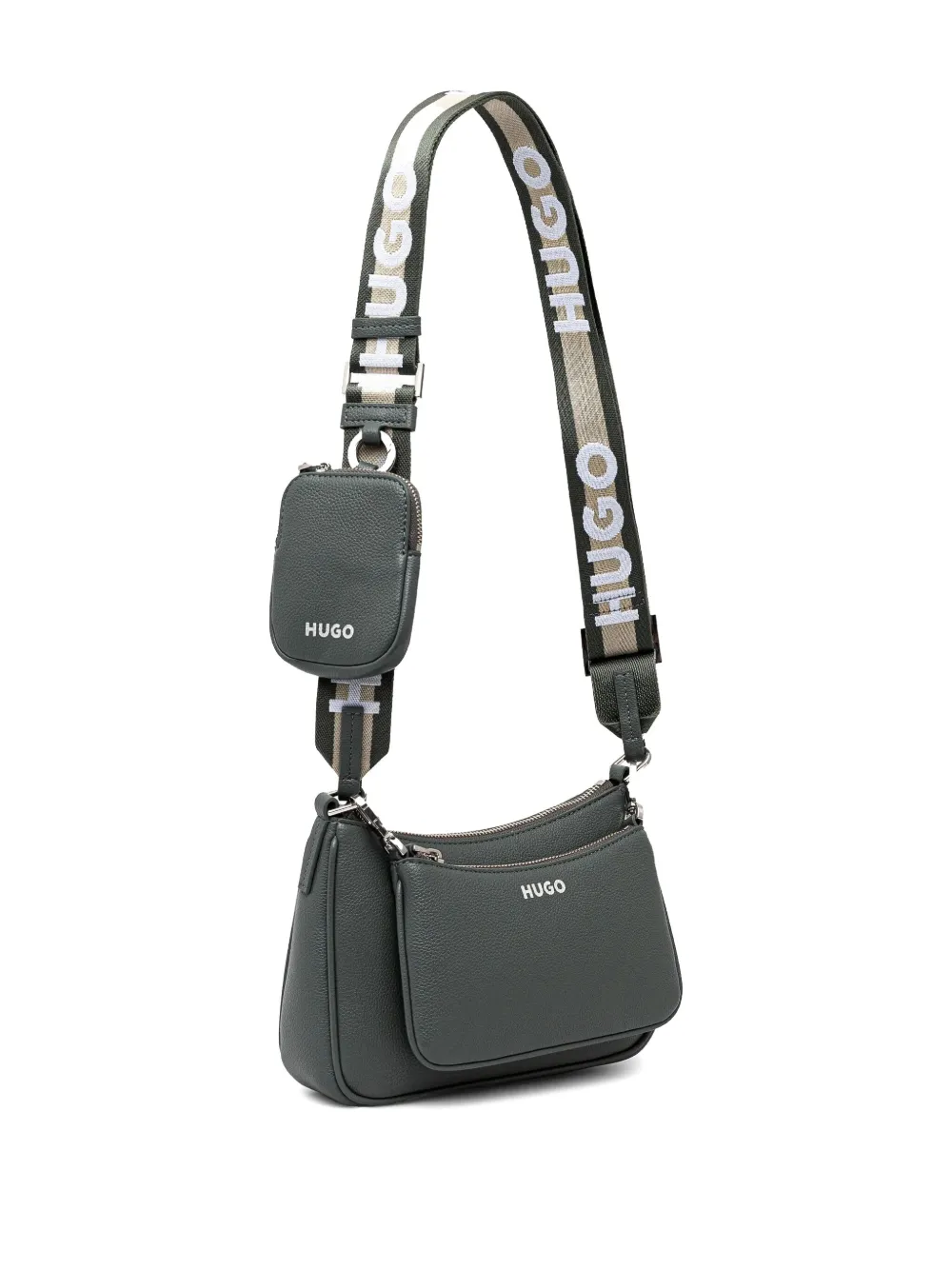 HUGO removable-pouch cross body bag - Grijs