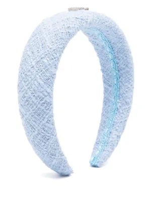 DOLCE&GABBANA　ヘアバンド Headband with all over jewellery application in Silver for