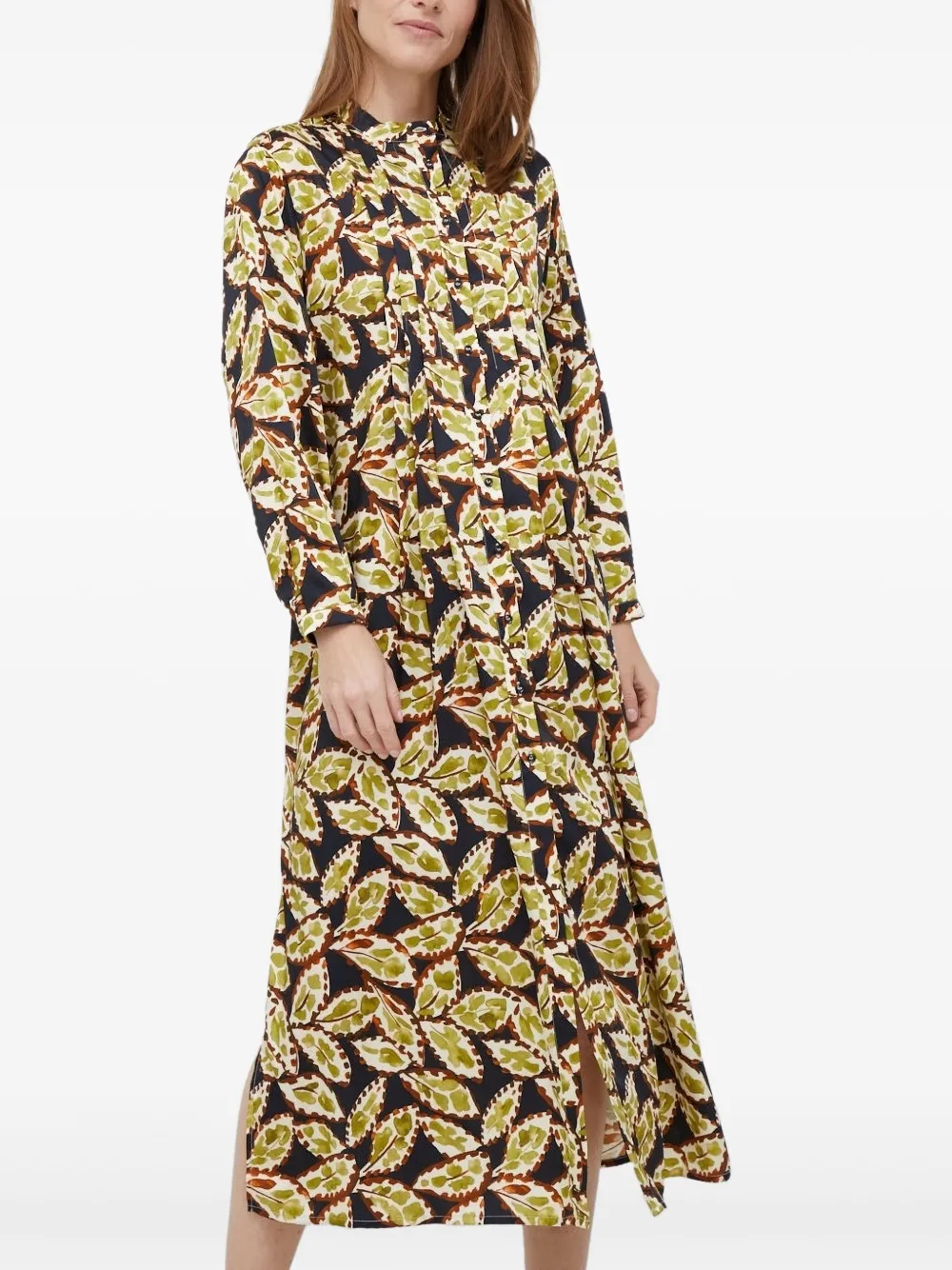 Sisley leaf-print midi day dress | Day Dresses | Image 2