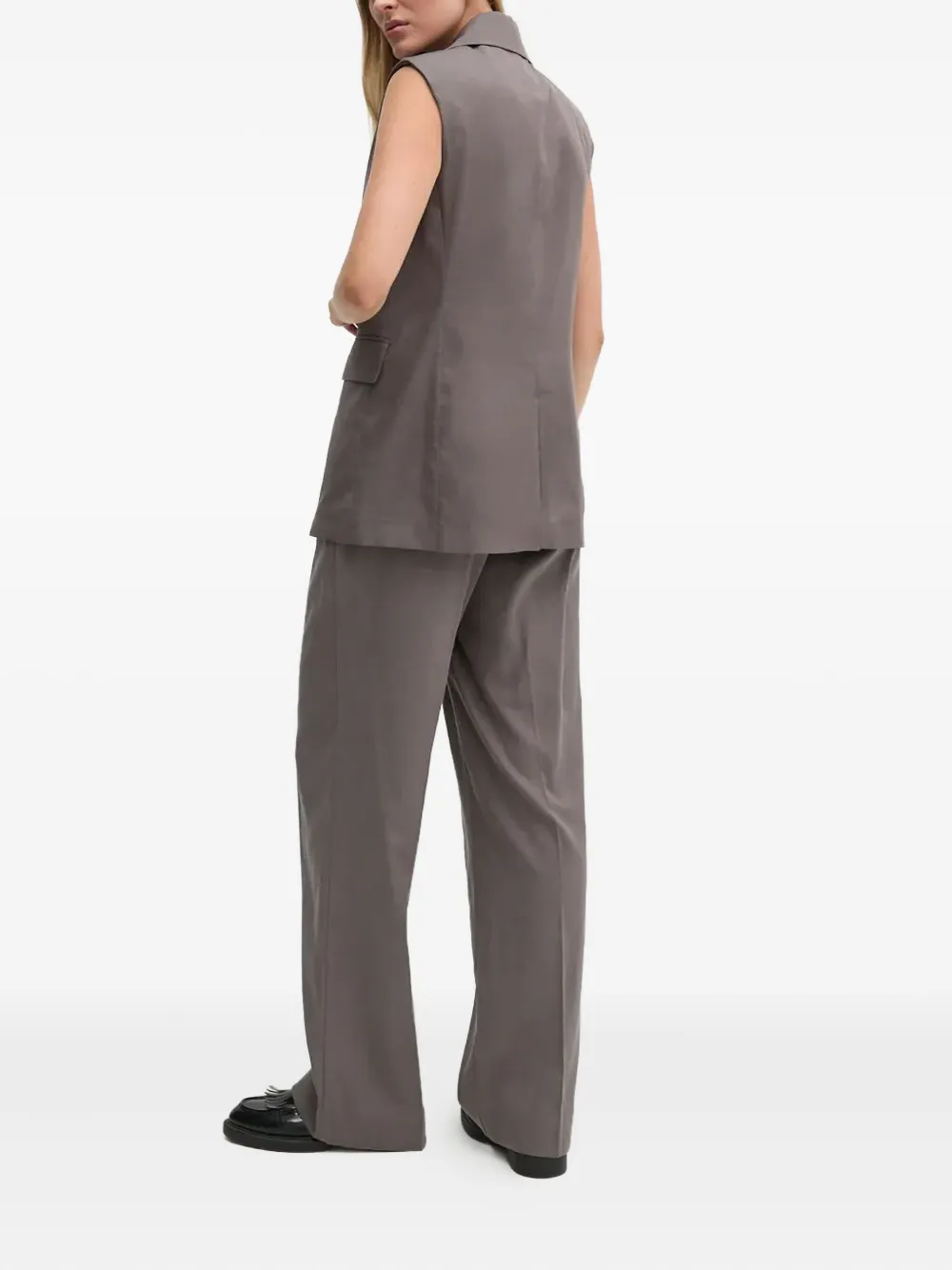 Sisley Paris Single-button Waistcoat In Gray